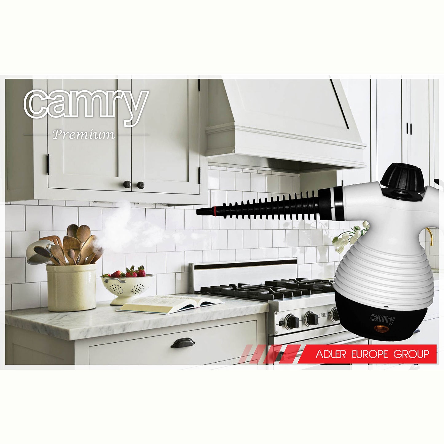 Vaporeta Limpiador Vapor A Presión 3,5 Bar, Desinfección Portátil Depósito 350ml, 10 Accesorios Camry Cr7021, Blanco/negro_4