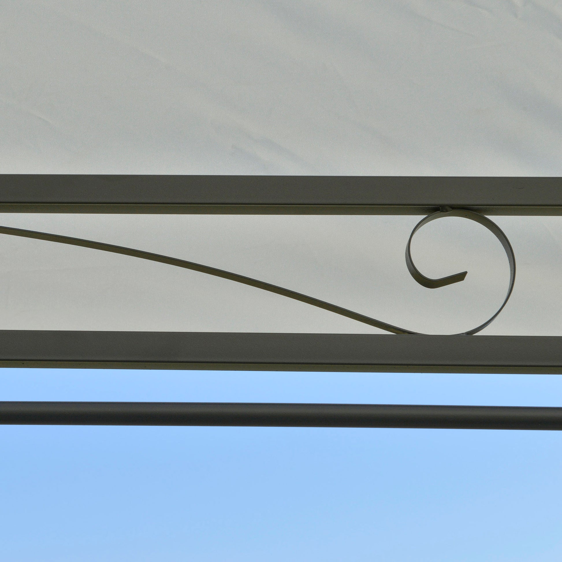 Outsunny Carpa De Jardín 4x3 M Doble Techo 6 Cortinas Laterales Con Luz Led_4
