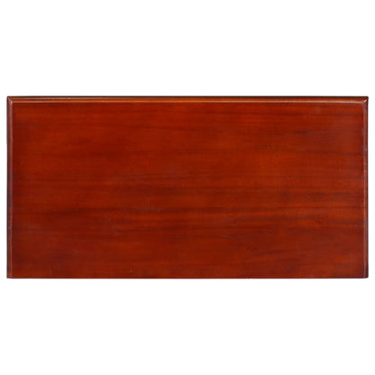 Mesa Consola Clásica De Madera Maciza Caoba Marrón 60x30x75cm_3