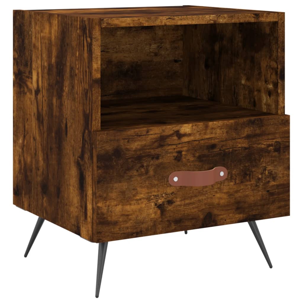 Mesita Noche 2 Uds Madera Ingeniería Roble Ahumado 40x35x47,5cm_3