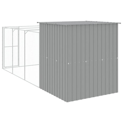 Caseta Perros Corral Acero Galvanizado Gris Claro 165x455x181cm_4
