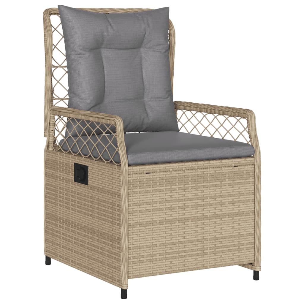Set Comedor De Jardín 5 Pzas Con Cojines Ratán Sintético Beige / Vetonek_1
