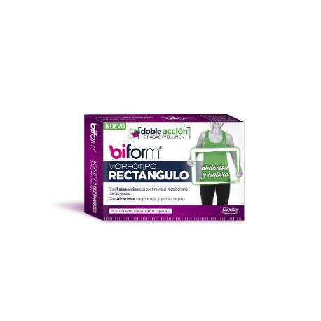 Ação de queima de gordura + volume Morfótipo retangular, Biforme, 28 cápsulas