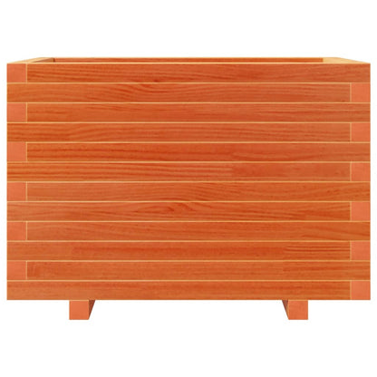 Jardinera Madera Maciza De Pino Marrón Cera 70x40x49,5 Cm_4