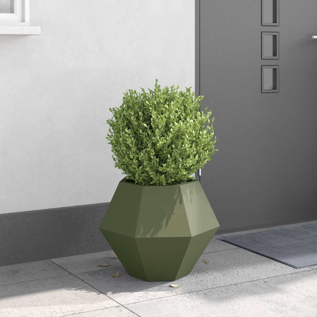 Jardinera Verde Oliva 50 X 50 X 40 Cm Acero_1