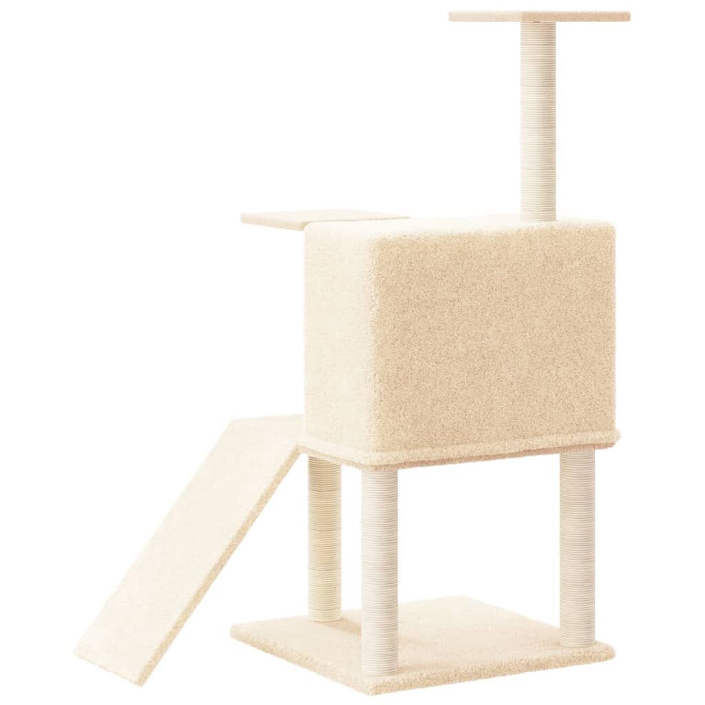 Vidaxl Rascador Para Gatos Con Postes De Sisal Crema 109 Cm_4