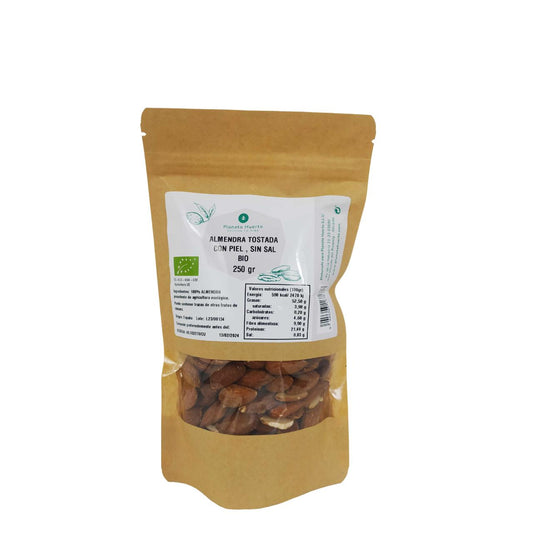 Amêndoas torradas com pele sem sal ECO Planeta Huerto 250 g