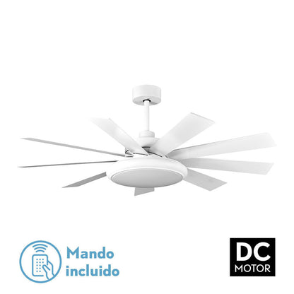 Ventilador Dc Pireo 36w Blanco 9 Aspas Blanca/haya 6 Vel 3colores 3800lm 132d C/remoto, Memoria Y Temporizador_0