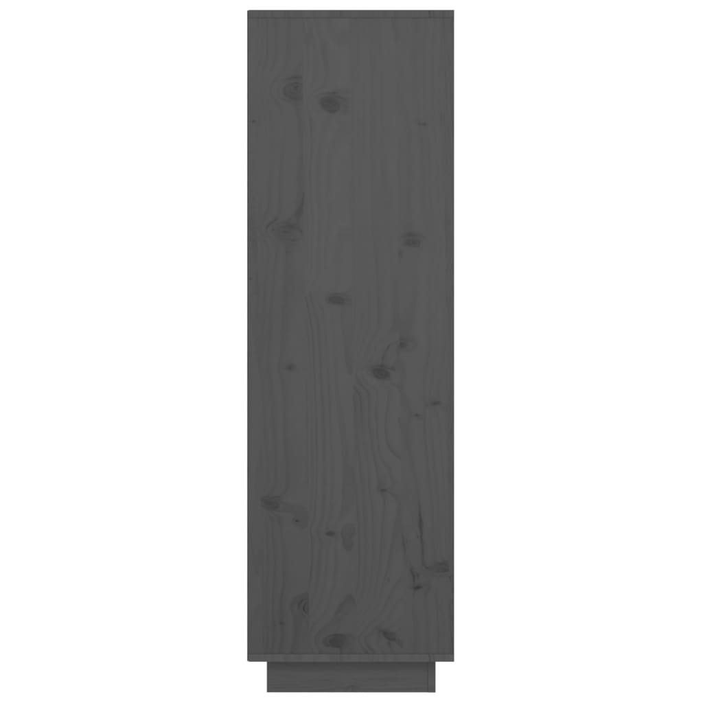 Aparador Alto De Madera Maciza De Pino Gris 38x35x117 Cm / Vetonek_1
