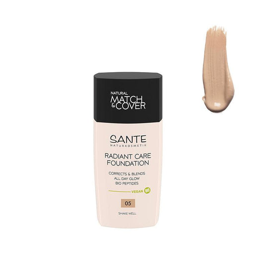 Fluido de maquilhagem Radiant Care 05 Bege Neutro, Sante 30 ml