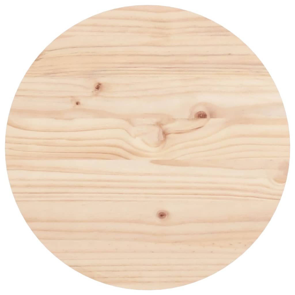 Mesa De Centro De Madera Maciza De Pino Ø55x60 Cm_4