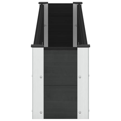 Arriate Elevado Negro 200 X 30 X 36 Cm Wpc Y Aluminio_3