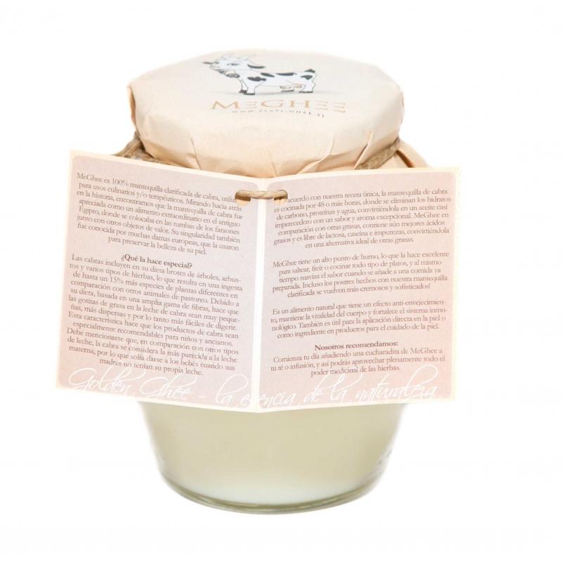 MeGhee Manteiga de Cabra Biológica Ghee Ghee de Cabra Dourada 370 ml