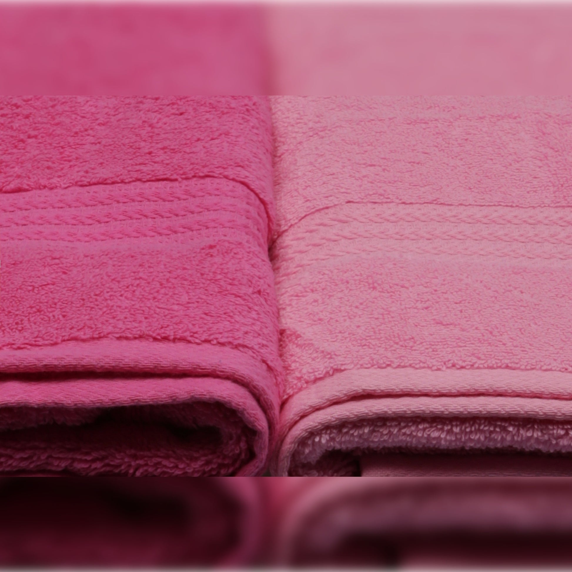 Juego De Toallas De Baño (4 Piezas) Rosa Claro, Rosa, Rosa Palo, Fucsia_2