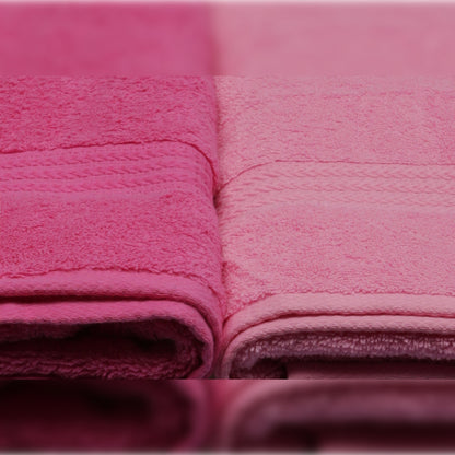 Juego De Toallas De Baño (4 Piezas) Rosa Claro, Rosa, Rosa Palo, Fucsia_2