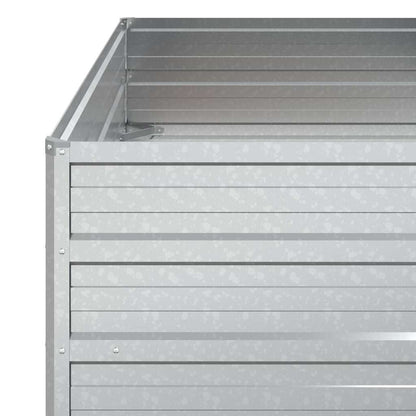 Arriate De Acero Galvanizado Plateado 100x100x45 Cm_4