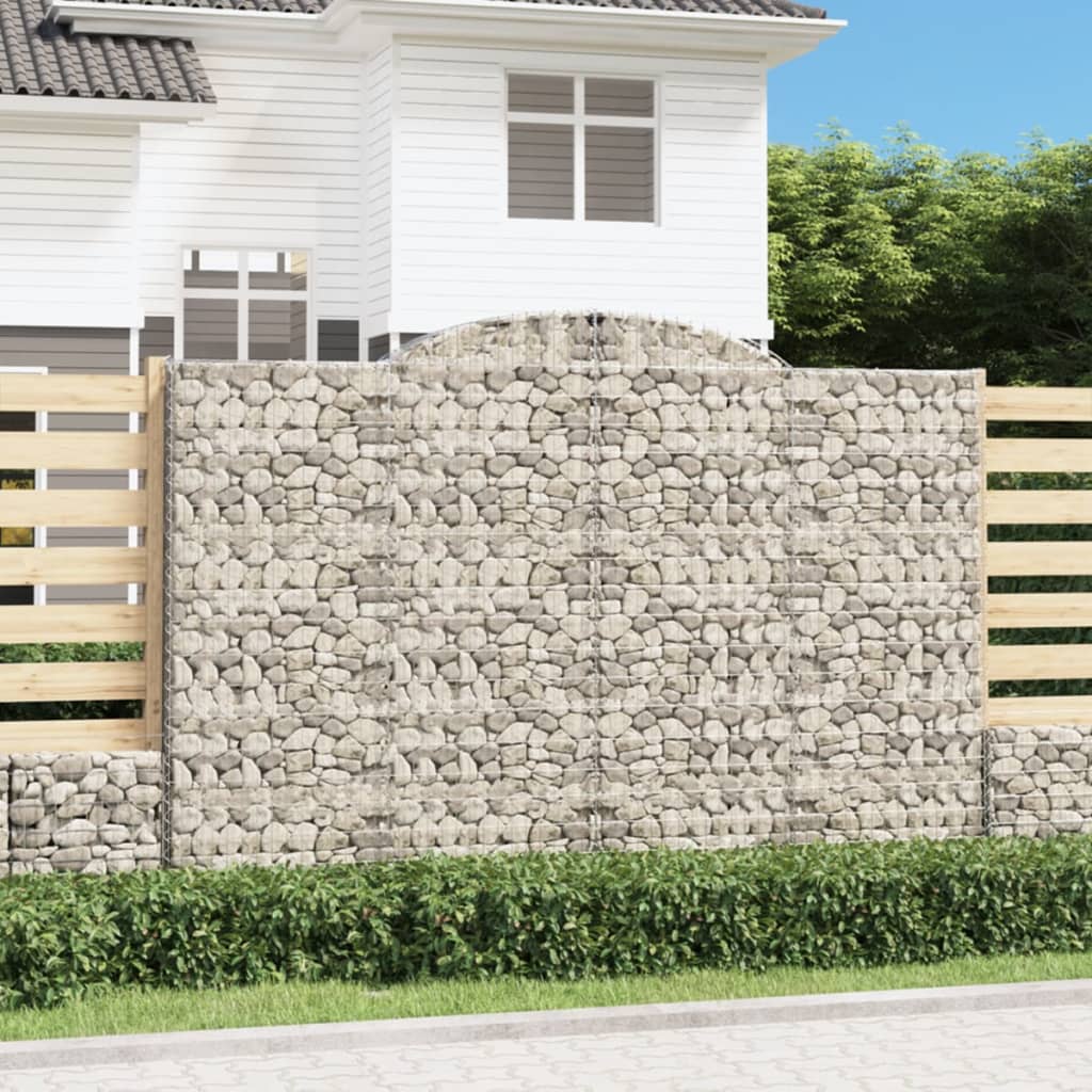 Cestas De Gaviones 2 Uds Forma De Arco Hierro 300x50x200/220 Cm_1