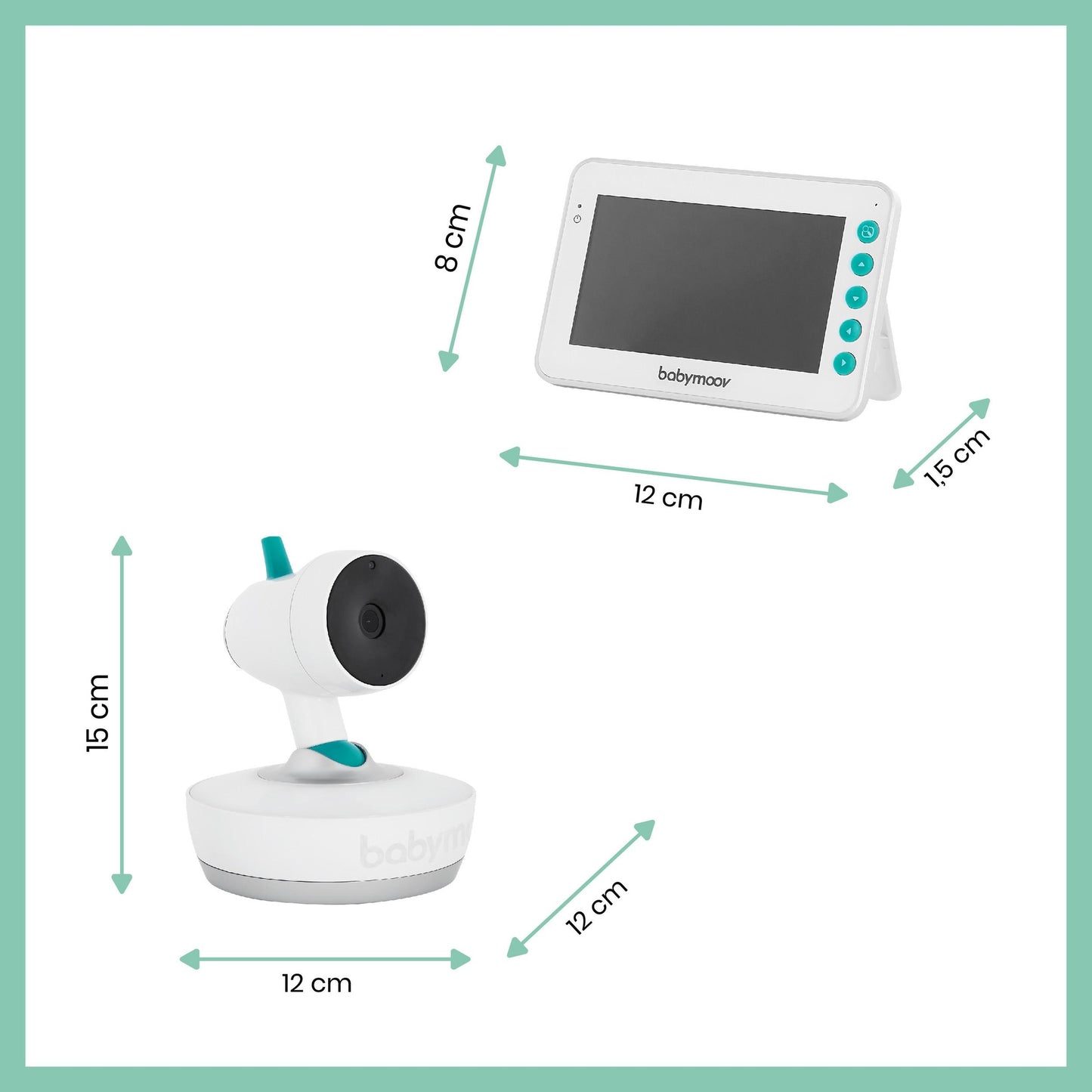 Monitor para bebé com câmara motorizada YOO Moov Babymoov