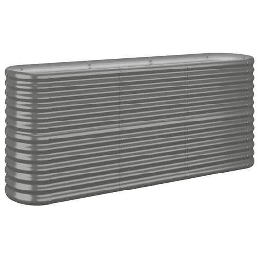 Jardinera Arriate Acero Galvanizado Gris 152x40x68 Cm_0