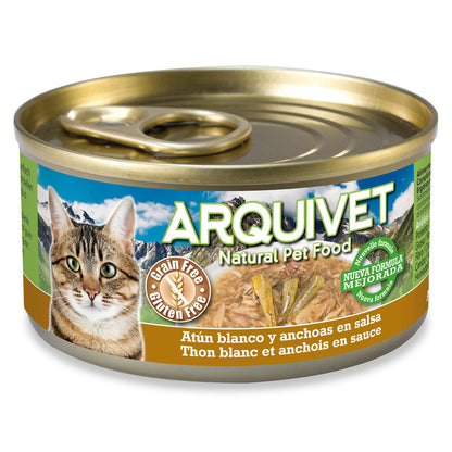 Atún blanco y anchoa en salsa Arquivet 80 g Comida húmeda para gatos
