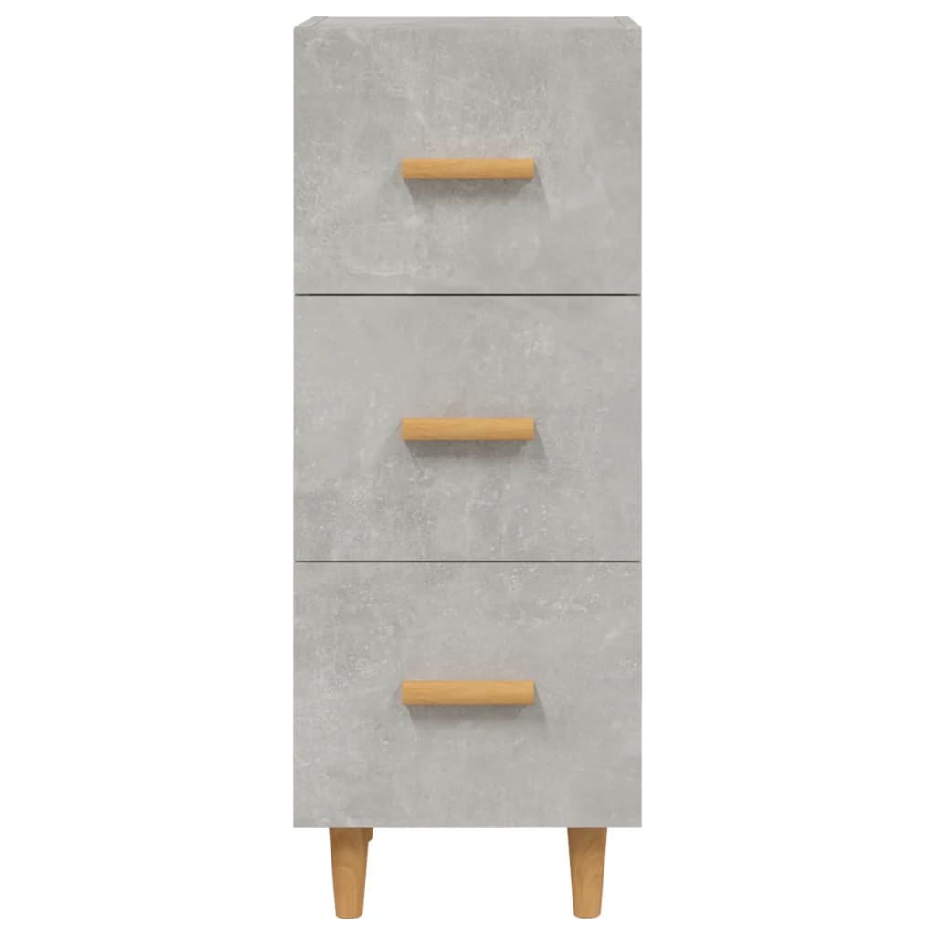 Aparador De Madera Contrachapada Gris Hormigón 34,5x34x90 Cm / Vetonek_0