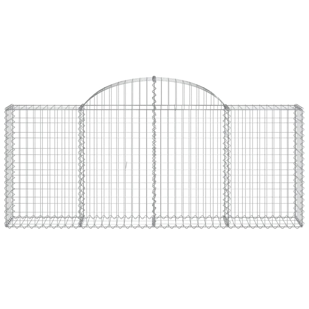 Cestas De Gaviones 13 Uds Forma De Arco Hierro 200x30x80/100 Cm_3