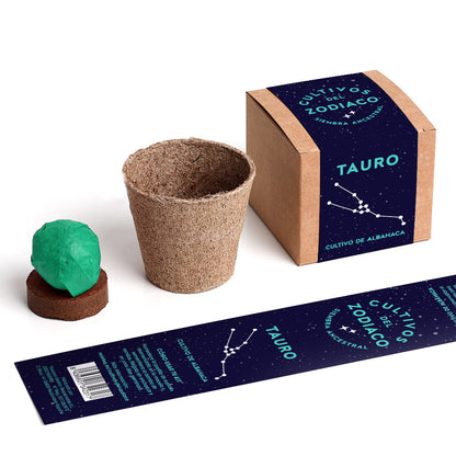 Cultivos Del Zodiaco – Tauro | Kit De Cultivo Con Semillas De Albahaca_1