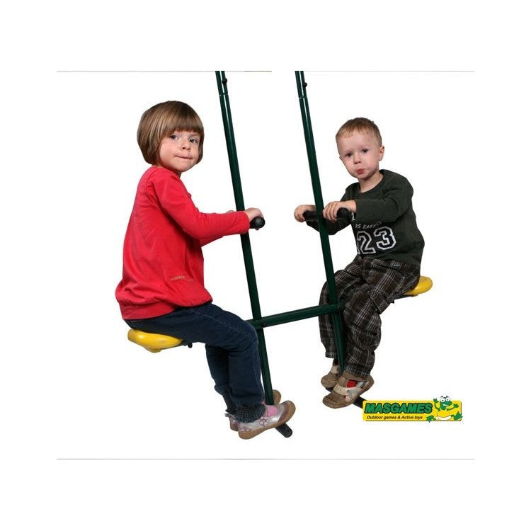Columpio Triple De Madera Redonda Masgames Etna Xl + Asiento Cara A Cara._4