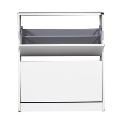 Zapatero,100% Tablero De Aglomerado Rechapado En Melamina, Color Blanco