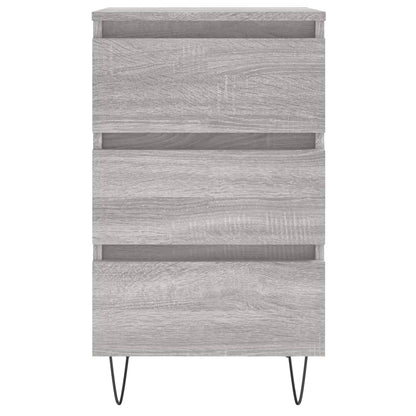 Mesita De Noche Madera De Ingeniería Gris Sonoma 40x35x69 Cm_3