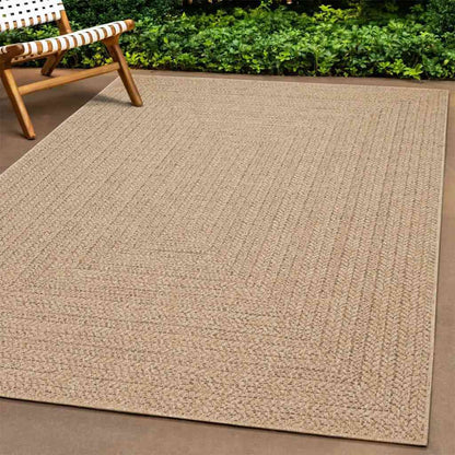 Vidaxl Alfombra Zizur Aspecto Yute Interior/exterior Beige 240x240 Cm_1