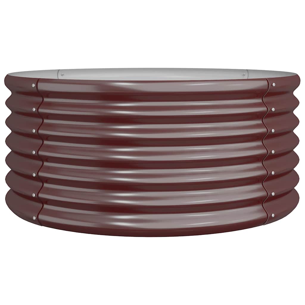 Jardinera De Acero Galvanizado Marrón 80x80x36 Cm_0