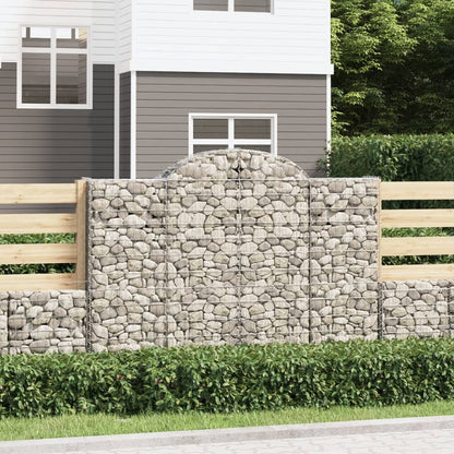 Cestas Gaviones 15 Uds Forma De Arco Hierro 200x30x140/160 Cm_1