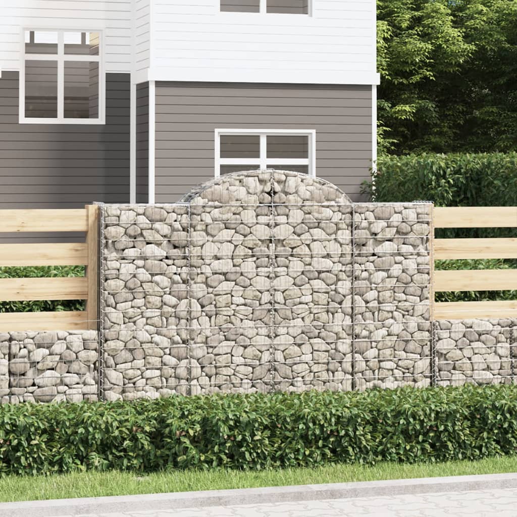 Cestas Gaviones 13 Uds Forma De Arco Hierro 200x30x140/160 Cm_1