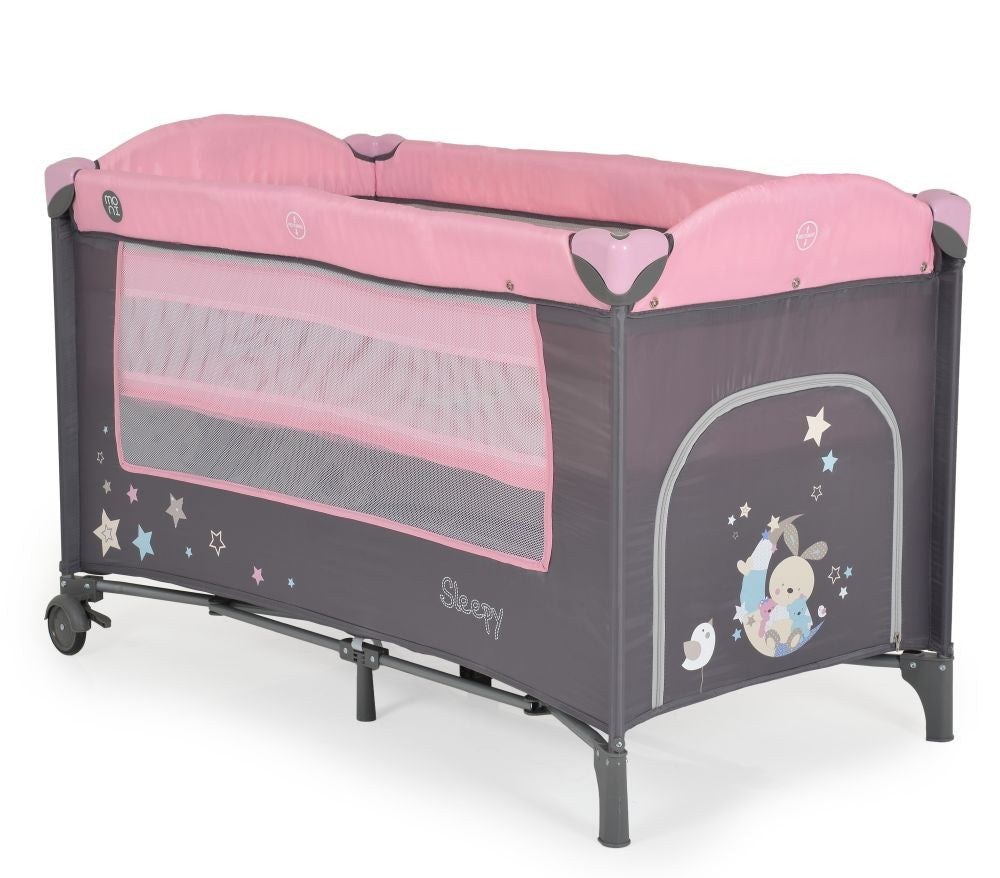 Cuna De Viaje Con Cambiador Sleepy Pink_2