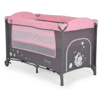 Cuna De Viaje Con Cambiador Sleepy Pink_2