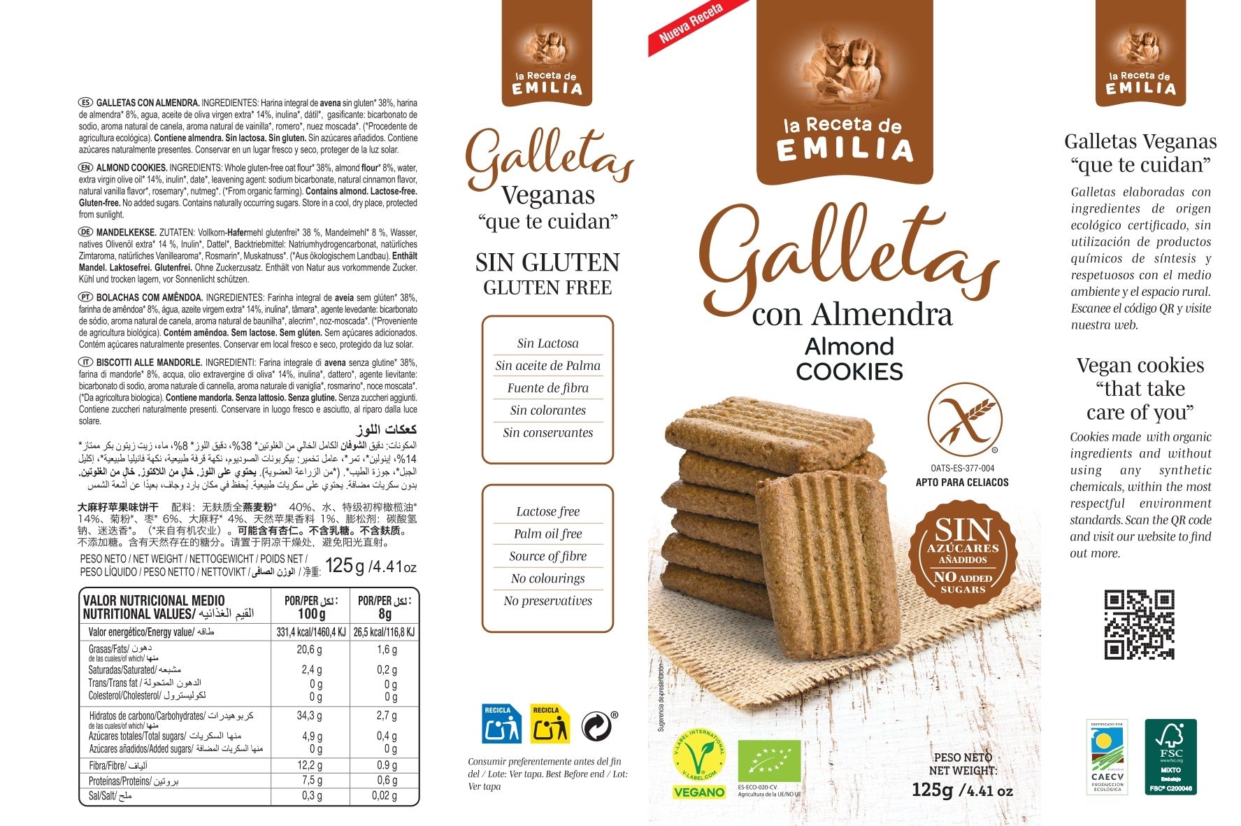 Galletas Con Almendra sin Azucares Añadidos 125gr._1