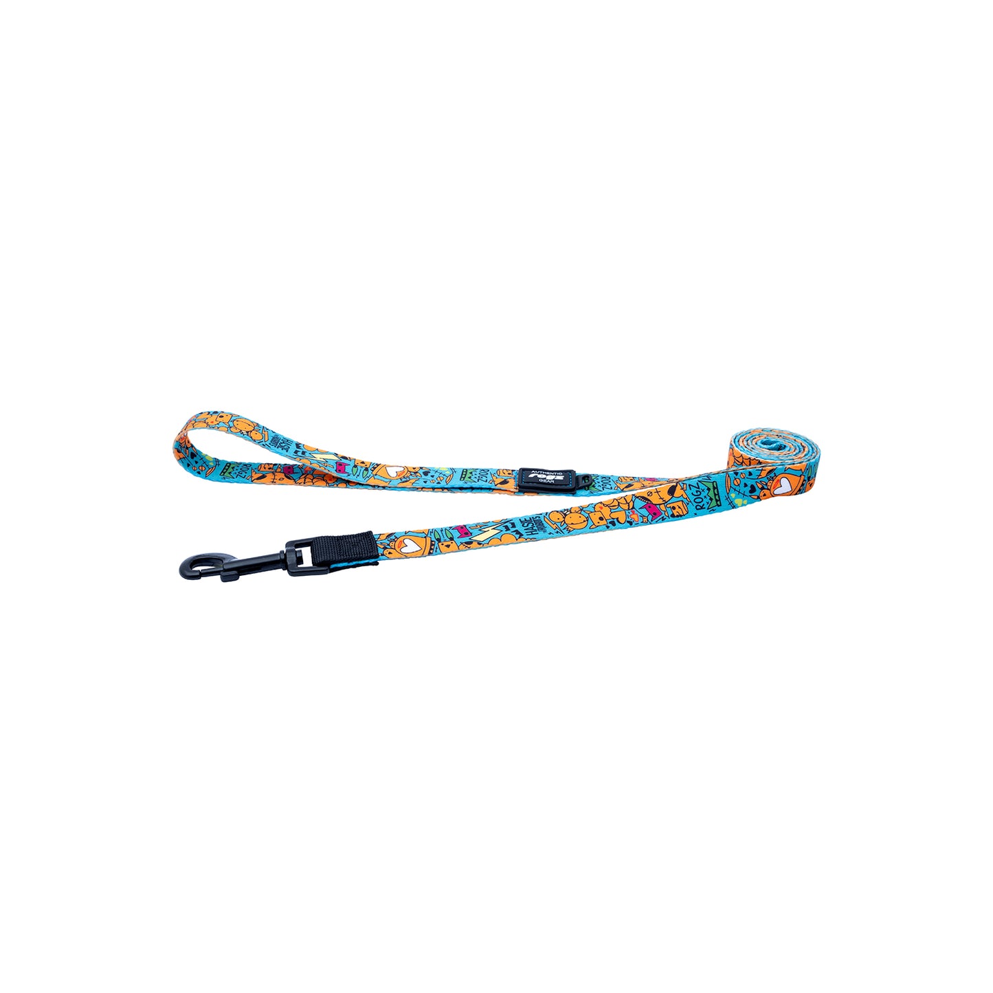 Correa Para Perro, Modelo Fusion De Rogz, Estampado Graffiti Azules. Talla S (8-14kg)_2