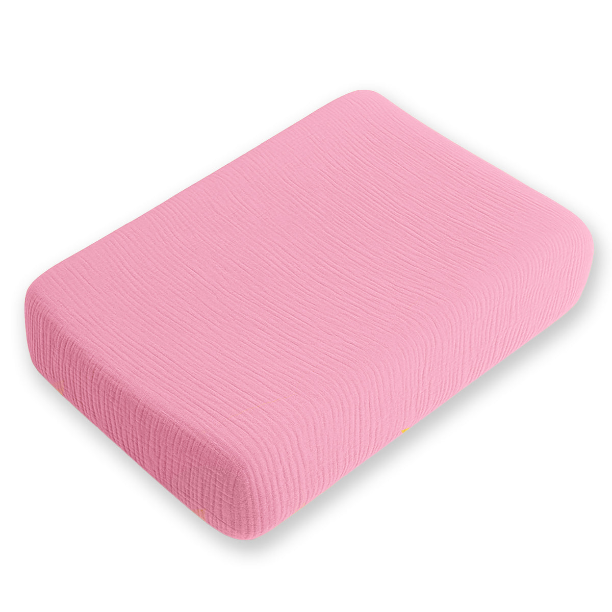 Funda De Colchón Para Cambiador En Algodón Bio Rosa_0