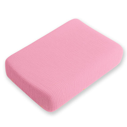 Funda De Colchón Para Cambiador En Algodón Bio Rosa_0