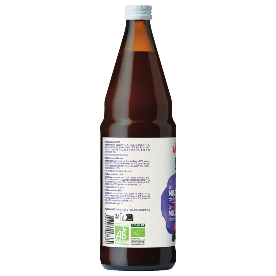 Zumo Multifrutas Frutos Rojos BIO Voelkel 750ml