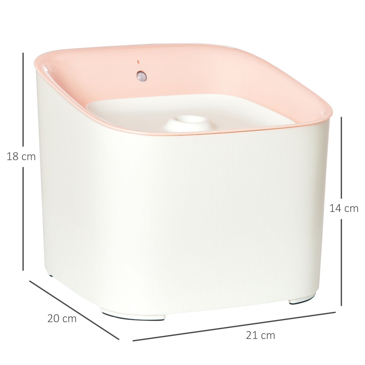 Pawhut Fuente De Agua Para Gatos 3l Con Sensor Infrarrojos 3 Modos Luz Led Rosa_2