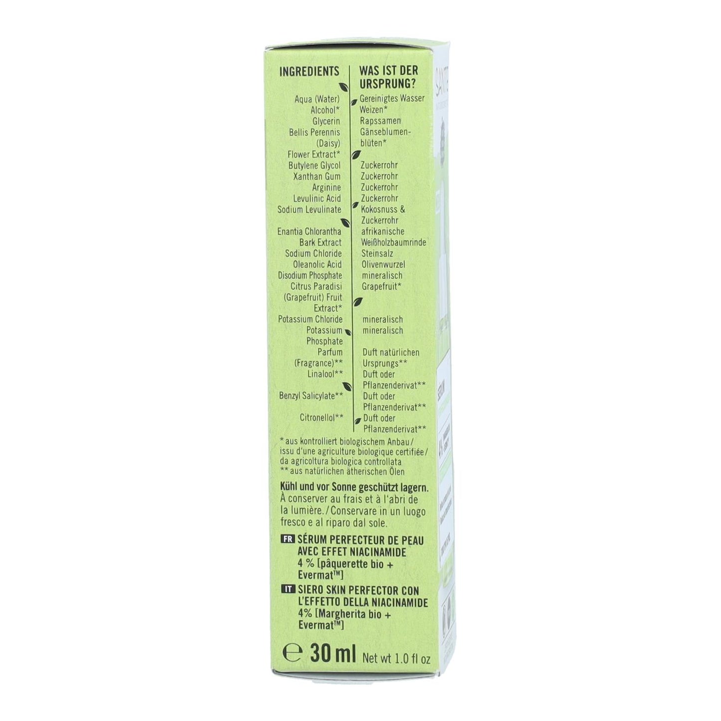 Niacinamida Sérum Matificante Aperfeiçoador, Sante 30 ml