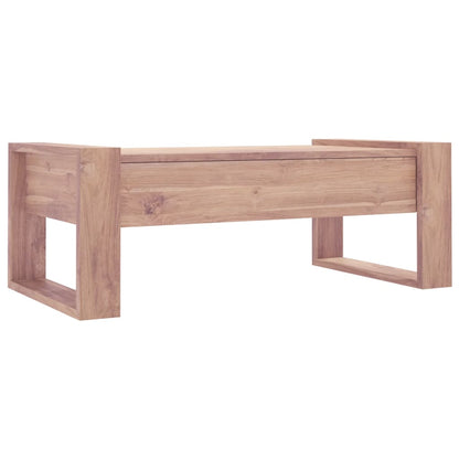 Mesa De Centro De Madera Maciza De Teca 110x60x40 Cm_3