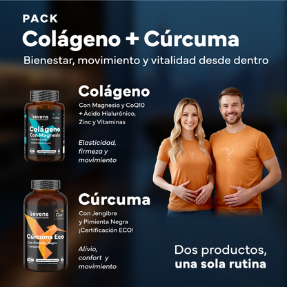 Colágeno Marino Con Magnesio Y Ácido Hialurónico + Cúrcuma Eco. Sevens Nutrition. Huesos, Articulaciones, Piel, Músculos_1
