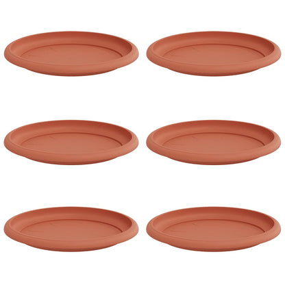 Bandeja Redonda Para Flores 6 Pcs Rojo Ladrillo Ø 17,5 X 2 Cm_0