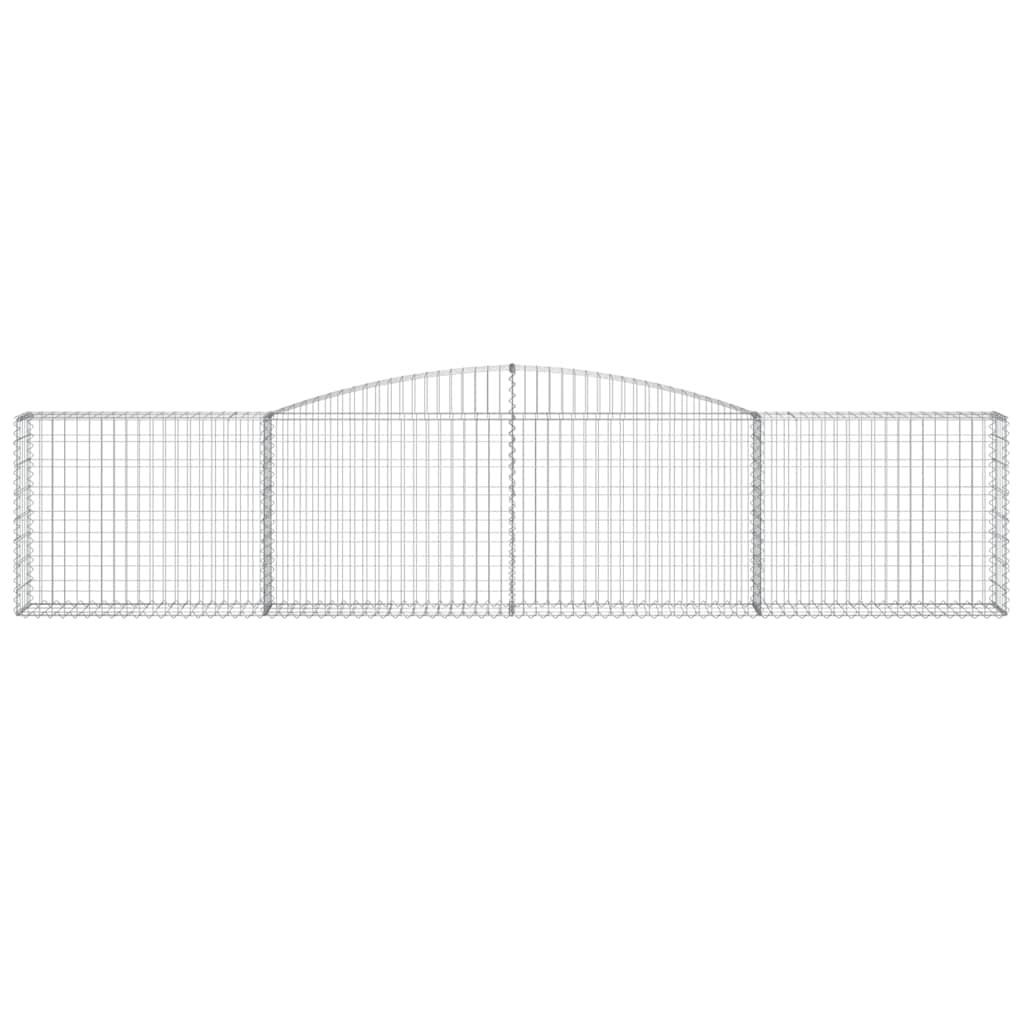 Cestas De Gaviones 20 Uds Forma De Arco Hierro 400x30x80/100 Cm_3