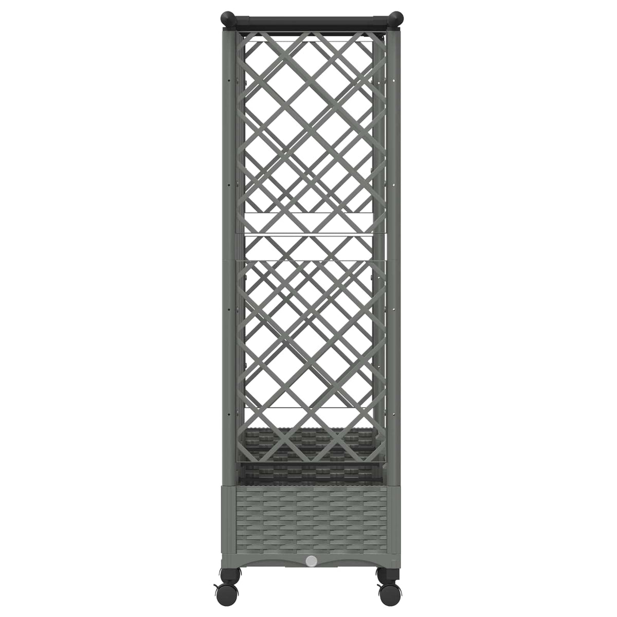 Cama Elevada Con Trellis Y Techo Gris Claro 202,5 X 40 X 127 Cm_3