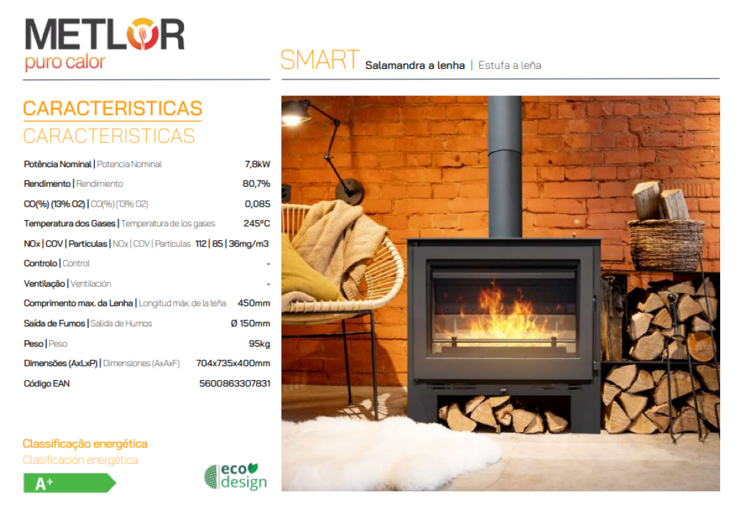 Estufa De Leña Metlor Modelo Smart_2