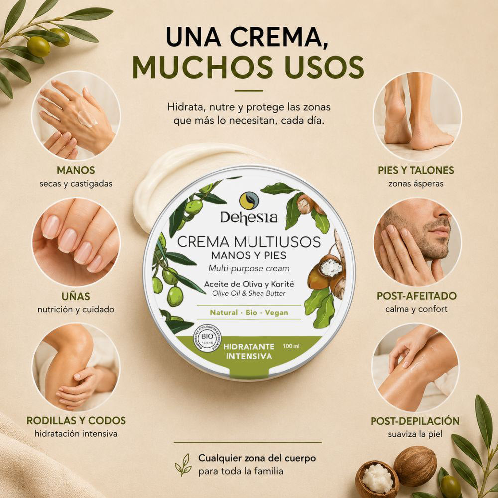 Crema Hidratante Intensiva Multiusos Bio | Manos Y Pies 100ml_4